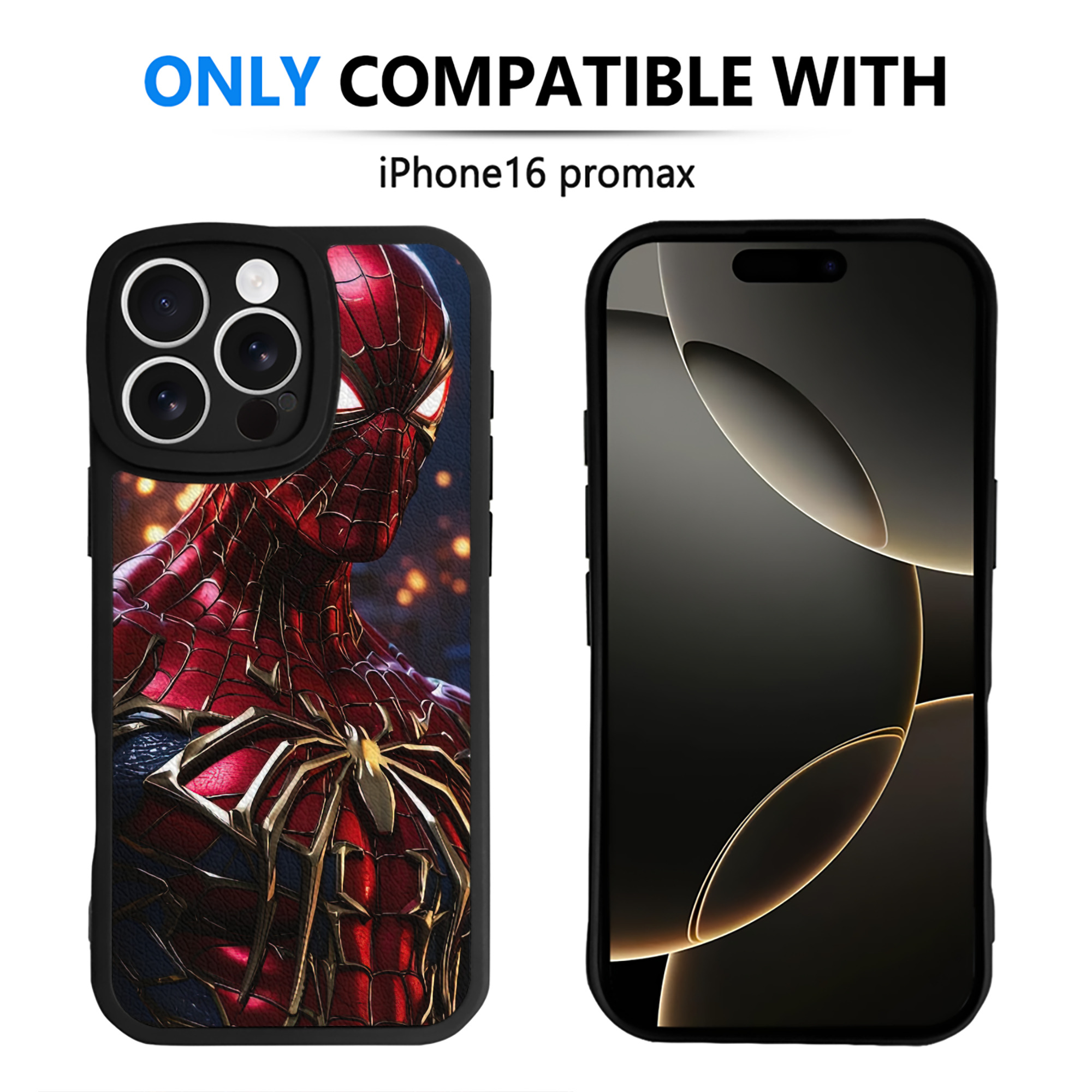 Spider Man スパイダーマン 【iPhone 16シリーズ対応】シリコンスマホケース（レザー調） 材質：シリコン
